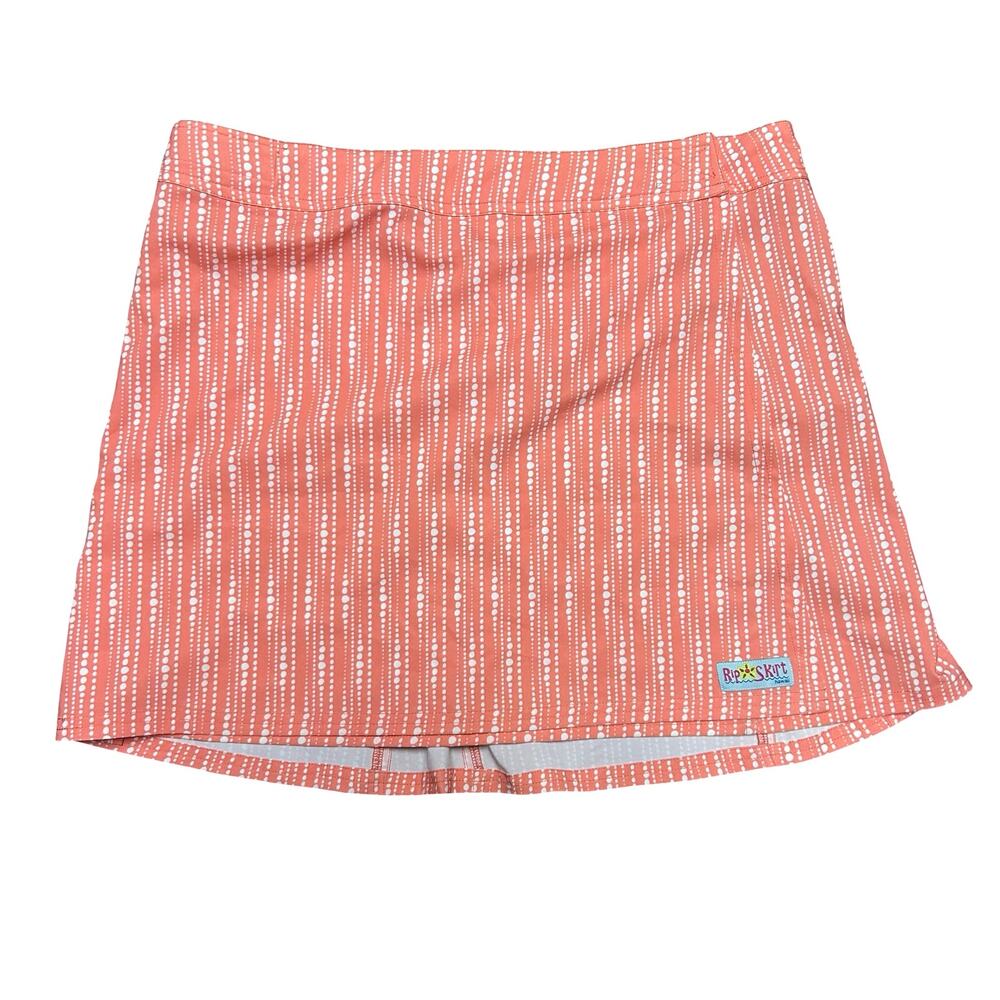 Rip Skirt Hawaii Wrap Skirt Womens Large Length 1 Orange White Adjustable
